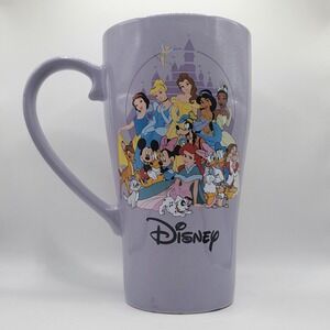Disney Store Mickey & Princess Tall Mug Purple Genuine Authentic Collectible